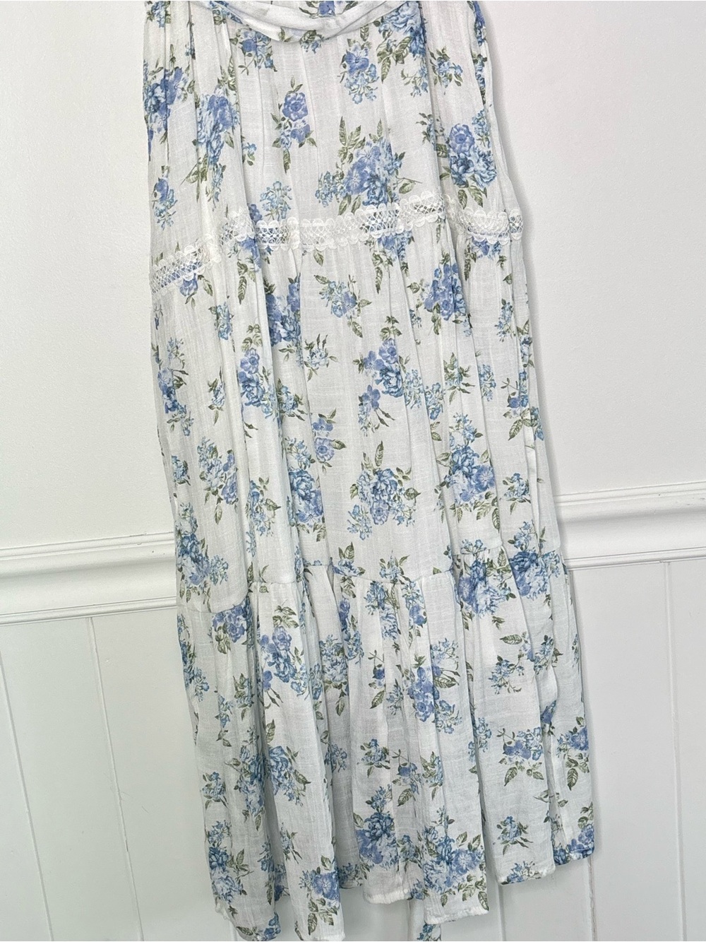 MINE Ruffle Tiered Lace Dainty Floral Dress XS-Small Cottagecore *c79 - Picture 13 of 14
